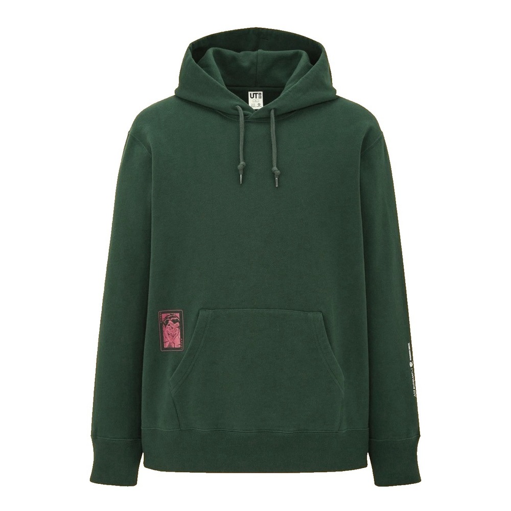 Uniqlo French Terry Hoodie Mens XL Green Basquiat Joker Warner Bros DC Comics